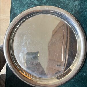 Round Pewter Tray/plate